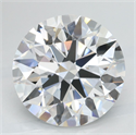 Lab Grown Diamond 3.39 Carats, Round with Excellent Cut, D Color, VVS1 Clarity and Certified by GIA