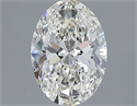 Natural Diamond 1.00 Carats, Oval with  Cut, H Color, VVS2 Clarity and Certified by IGI