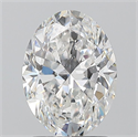 Natural Diamond 1.70 Carats, Oval with  Cut, E Color, SI2 Clarity and Certified by GIA