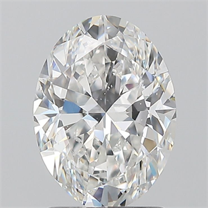 Picture of Natural Diamond 1.70 Carats, Oval with  Cut, E Color, SI2 Clarity and Certified by GIA