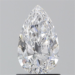 Picture of Natural Diamond 1.00 Carats, Pear with  Cut, D Color, FL Clarity and Certified by GIA