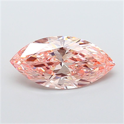 Picture of Lab Grown Diamond 5.01 Carats, Marquise with  Cut, Fancy Intense Pink Color, VS1 Clarity and Certified by IGI