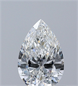 Natural Diamond 0.50 Carats, Pear with  Cut, F Color, SI1 Clarity and Certified by GIA