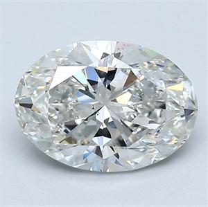 Foto Diamante Natural 2.30 quilates, Ovalado , Color H, claridad SI1 y certificado GIA de