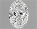 Natural Diamond 0.61 Carats, Oval with  Cut, D Color, VVS2 Clarity and Certified by GIA