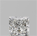 Natural Diamond 0.72 Carats, Princess with  Cut, I Color, VVS2 Clarity and Certified by GIA