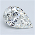 Diamante Natural 5.01 quilates, De pera , Color G, claridad VS2 y certificado GIA