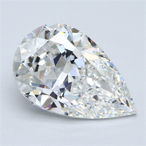 Foto Diamante Natural 5.01 quilates, De pera , Color G, claridad VS2 y certificado GIA de