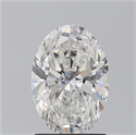 Natural Diamond 1.50 Carats, Oval with  Cut, F Color, SI2 Clarity and Certified by GIA