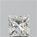 Natural Diamond 1.50 Carats, Princess with  Cut, I Color, VS1 Clarity and Certified by IGI