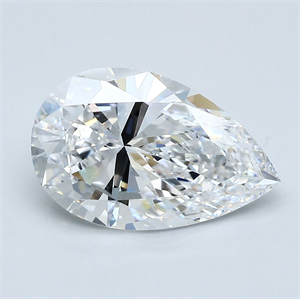 Picture of Natural Diamond 3.72 Carats, Pear with  Cut, D Color, VS1 Clarity and Certified by GIA