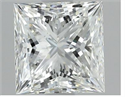 Natural Diamond 1.00 Carats, Princess with  Cut, G Color, VS2 Clarity and Certified by GIA