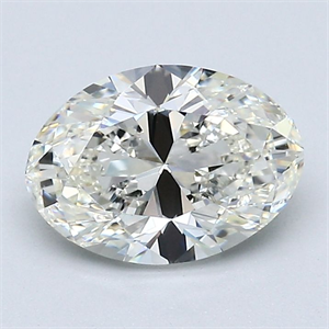 Picture of Natural Diamond 1.71 Carats, Oval with  Cut, J Color, VS1 Clarity and Certified by GIA