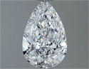 Natural Diamond 0.90 Carats, Pear with  Cut, D Color, SI2 Clarity and Certified by GIA