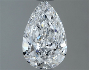 Picture of Natural Diamond 0.90 Carats, Pear with  Cut, D Color, SI2 Clarity and Certified by GIA