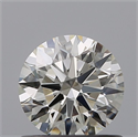 Natural Diamond 0.70 Carats, Round with Excellent Cut, H Color, VVS2 Clarity and Certified by IGI