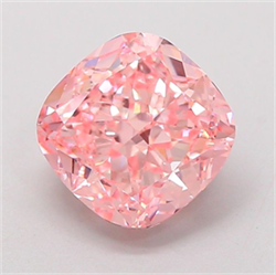 Picture of Lab Grown Diamond 2.41 Carats, CUSHION MODIFIED with  Cut, Fancy Vivid Pink Color, VS1 Clarity and Certified by IGI