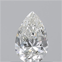 Natural Diamond 0.50 Carats, Pear with  Cut, H Color, VVS2 Clarity and Certified by GIA