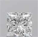 Natural Diamond 1.02 Carats, Princess with  Cut, H Color, SI2 Clarity and Certified by GIA