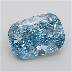 Picture of Lab Grown Diamond 1.82 Carats, CUSHION MODIFIED with  Cut, Fancy Vivid Blue Color, VS2 Clarity and Certified by IGI