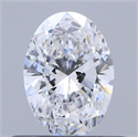 Natural Diamond 0.44 Carats, Oval with  Cut, D Color, VVS2 Clarity and Certified by GIA