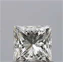 Natural Diamond 0.70 Carats, Princess with  Cut, H Color, VVS1 Clarity and Certified by IGI