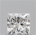 Natural Diamond 0.50 Carats, Princess with  Cut, G Color, IF Clarity and Certified by GIA