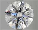 Lab Grown Diamond 2.50 Carats, Round with Excellent Cut, E Color, VS1 Clarity and Certified by IGI
