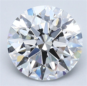Picture of Natural Diamond 2.50 Carats, Round with Excellent Cut, D Color, VVS2 Clarity and Certified by GIA