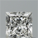 Natural Diamond 0.57 Carats, Princess with  Cut, H Color, VVS1 Clarity and Certified by GIA