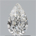 Diamante Natural 0.57 quilates, De pera , Color H, claridad VVS1 y certificado GIA