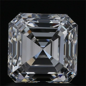 Picture of Natural Diamond 1.01 Carats, Asscher with  Cut, E Color, VVS2 Clarity and Certified by GIA