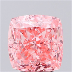 Picture of Lab Grown Diamond 3.07 Carats, CUSHION MODIFIED with  Cut, Fancy Vivid Pink Color, VVS2 Clarity and Certified by IGI