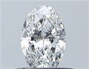 Natural Diamond 0.40 Carats, Oval with  Cut, D Color, VVS1 Clarity and Certified by GIA