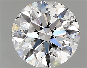 Picture of Natural Diamond 1.03 Carats, Round with Excellent Cut, D Color, SI2 Clarity and Certified by GIA