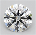 Lab Grown Diamond 2.27 Carats, Round with Ideal Cut, D Color, VVS1 Clarity and Certified by IGI