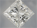 Natural Diamond 0.71 Carats, Princess with  Cut, F Color, VS1 Clarity and Certified by IGI
