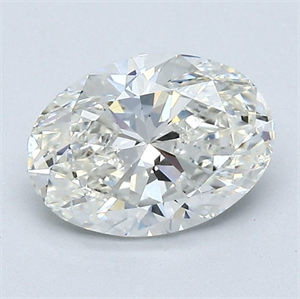 Picture of Natural Diamond 1.30 Carats, Oval with  Cut, H Color, SI1 Clarity and Certified by GIA