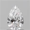 Natural Diamond 0.70 Carats, Pear with  Cut, D Color, VVS2 Clarity and Certified by GIA