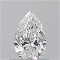 Natural Diamond 0.50 Carats, Pear with  Cut, F Color, SI1 Clarity and Certified by GIA