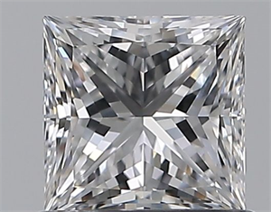 Picture of Natural Diamond 0.78 Carats, Princess with  Cut, D Color, IF Clarity and Certified by GIA