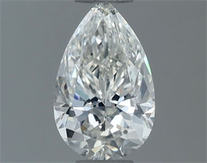 Picture of Natural Diamond 0.61 Carats, Pear with  Cut, H Color, SI1 Clarity and Certified by GIA