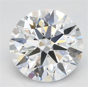 Picture of Lab Grown Diamond 2.40 Carats, Round with Ideal Cut, D Color, IF Clarity and Certified by IGI
