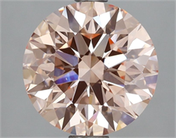 Picture of Lab Grown Diamond 2.51 Carats, Round with Excellent Cut, Fancy Intense Pink Color, VS1 Clarity and Certified by IGI
