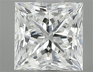 Picture of Natural Diamond 0.60 Carats, Princess with  Cut, F Color, VS2 Clarity and Certified by GIA