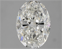 Natural Diamond 2.20 Carats, Oval with  Cut, I Color, SI1 Clarity and Certified by GIA