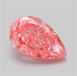 Picture of Lab Grown Diamond 3.11 Carats, Pear with  Cut, Fancy Vivid Pink Color, VS1 Clarity and Certified by IGI