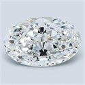 Diamante Natural 3.05 quilates, Ovalado , Color F, claridad VVS2 y certificado GIA