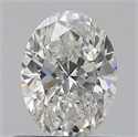 Natural Diamond 0.60 Carats, Oval with  Cut, H Color, SI2 Clarity and Certified by GIA