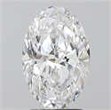 Natural Diamond 2.01 Carats, Oval with  Cut, D Color, SI1 Clarity and Certified by GIA